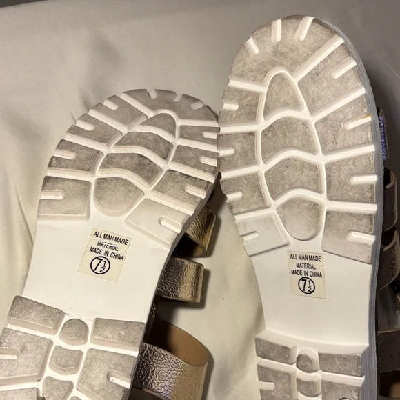 Soda Metallic Gold Women's Sandals - Picture 5 of 5